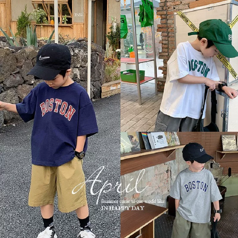 Children's Short Sleeve T-Shirt (Boys, Teenagers), Casual Summer Tee, Sizes for 90–170 cm