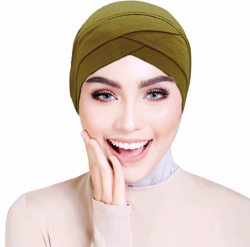 Cross-border international site matte cotton breathable soft solid color forehead cross cross bottom hat cover small hat dropshipping one piece