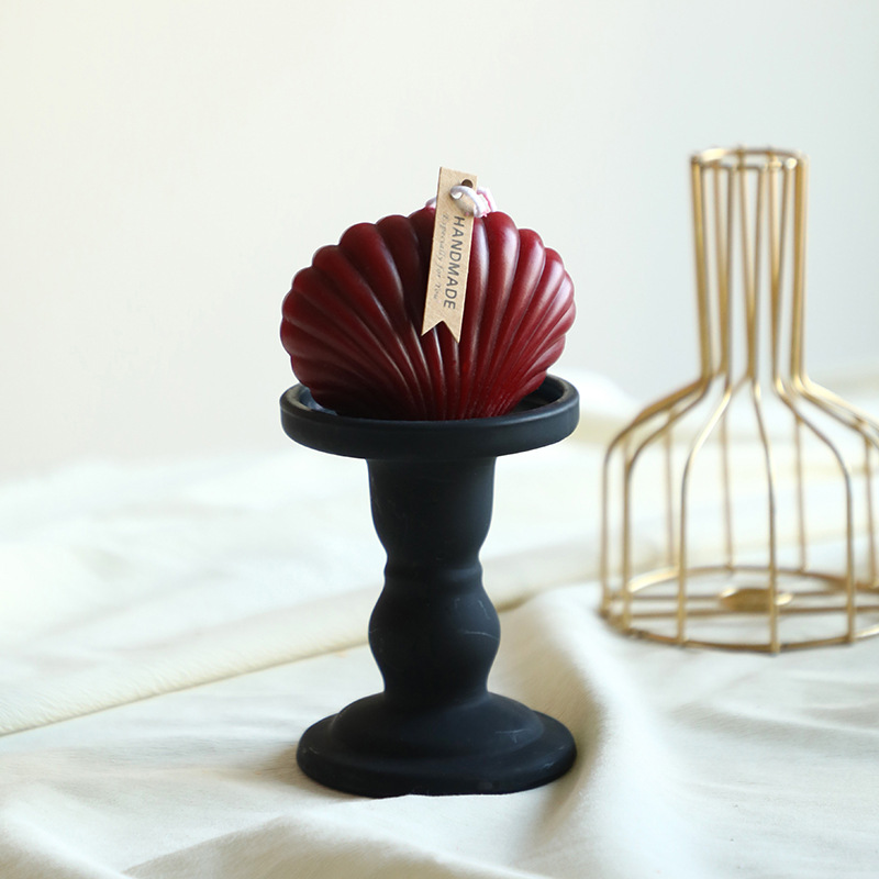 Vela aromática de cera de soja retro francesa color borgoña, vela romántica para bodas, decoración para el hogar, portavelas, venta al por mayor por pieza