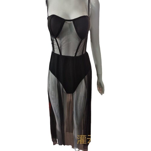 Stylish long dress, best-selling Muse Masi clothing, white mesh long dress, European and American best-seller
