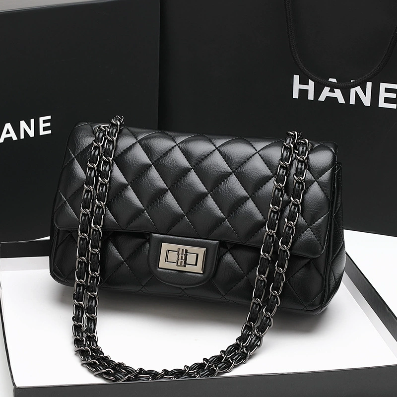 Цепочка, универсальная сумка через плечо, сумка-плечо, в стиле Chanel, сумка на цепочке, премиум, натуральная кожа