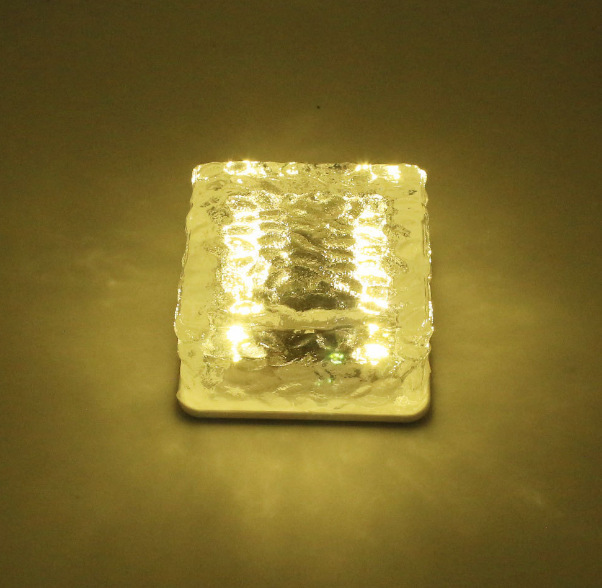 유리 큰 얼음 벽돌 따뜻한 흰색