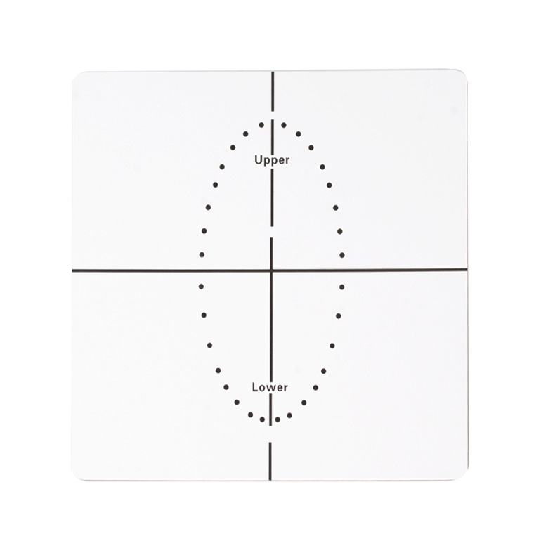 Placa de posicionamiento oral dental sello de goma posicionamiento localizador de caucho alcanfor tela puncher sello de goma Placa de perforación