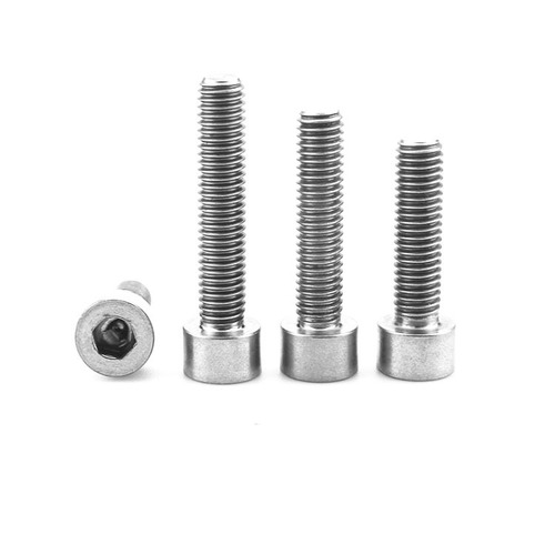 304 stainless steel screw cylindrical head hexagonal screw GB70.1 cup head screw non-knurled bolt M2-M5