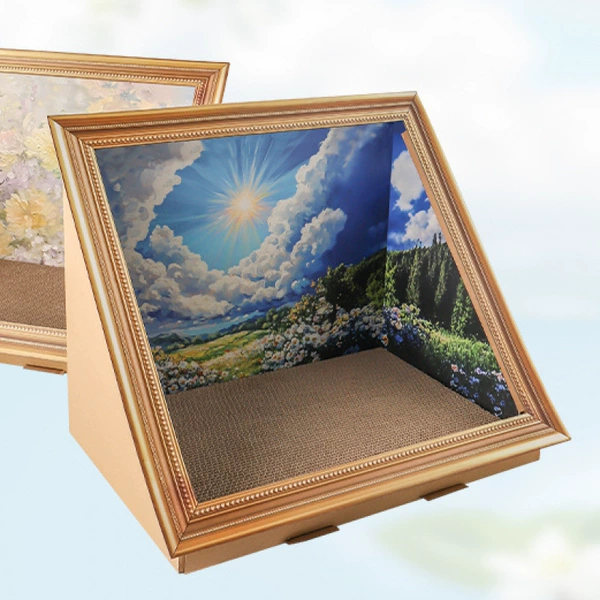 //Manufacturer cat scratching board nest, oil painting clouds --- direct supply from Guangheng factory