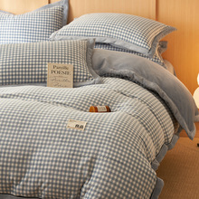 秋冬季牛奶绒被套单件150X200毛绒珊瑚绒被罩法兰绒双面加绒被单