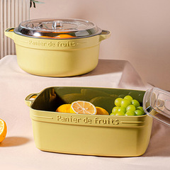 Double-layered household kitchen sink with cover, drain basket, vegetable basket, vegetable basket, fruit plate, fruit and vegetable dish