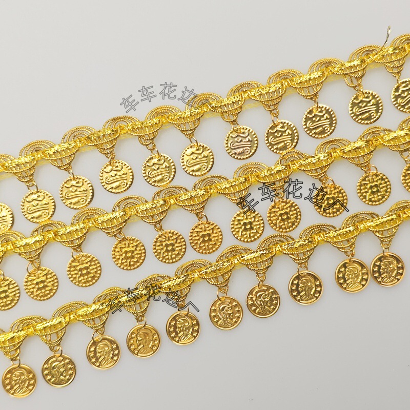 Small Pagoda Korean Photo Handmade Hanging Lace Folk Dance Performance Suit Latin Dance Waist Chain Clothing Accessories