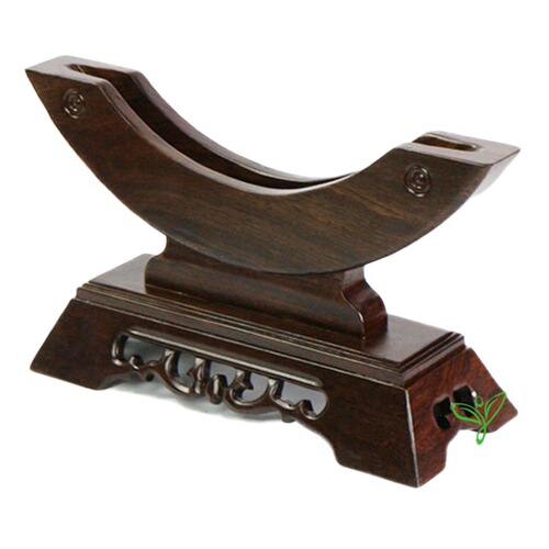 Mahogany peace buckle ornament base jade peace buckle wooden frame solid wood base black catalpa wood base bracelet stand