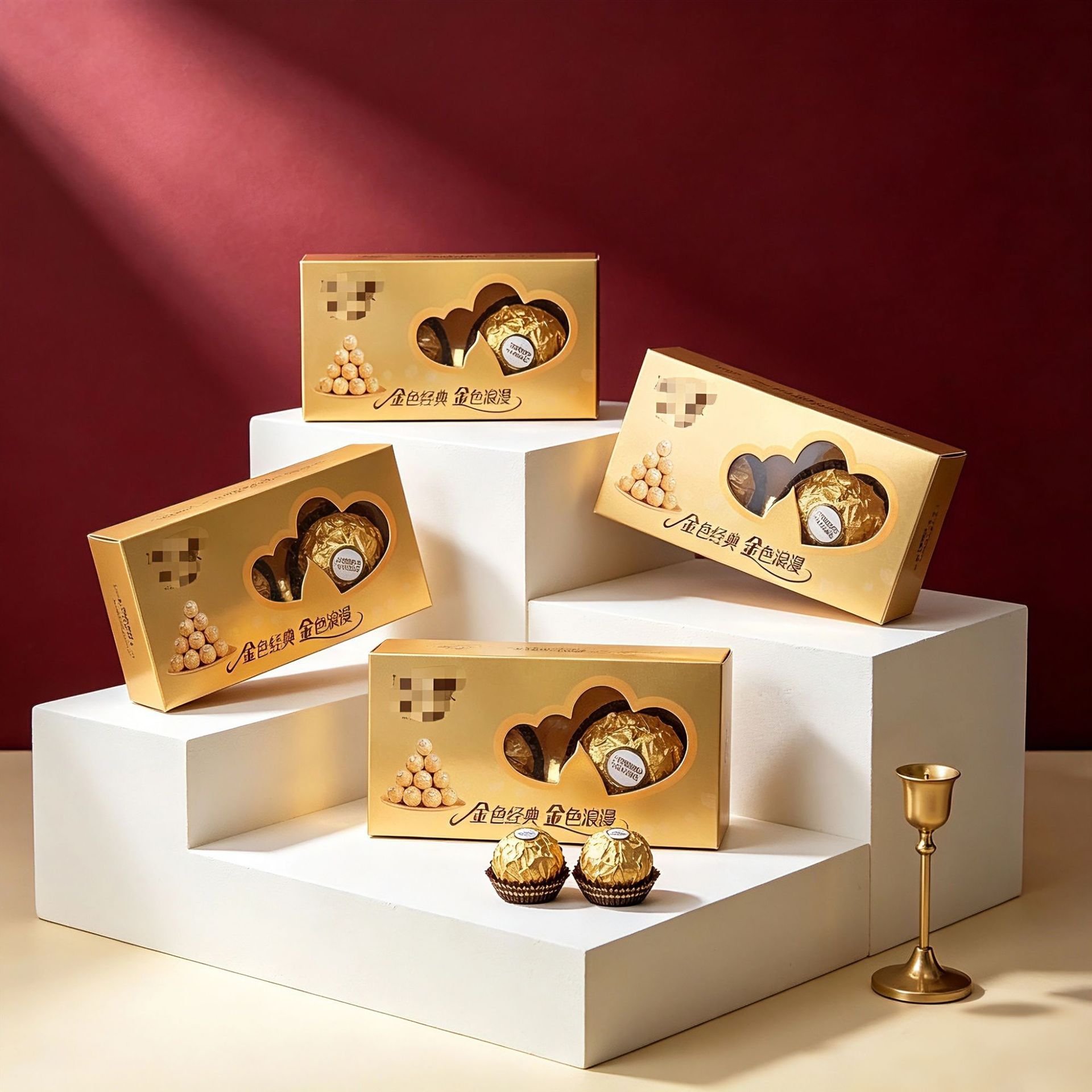 Chocolate Ferrero 2 cajas de caramelos de chocolate en caja de chocolate con chocolate puro con regalo de mano Ferrero caja vacía