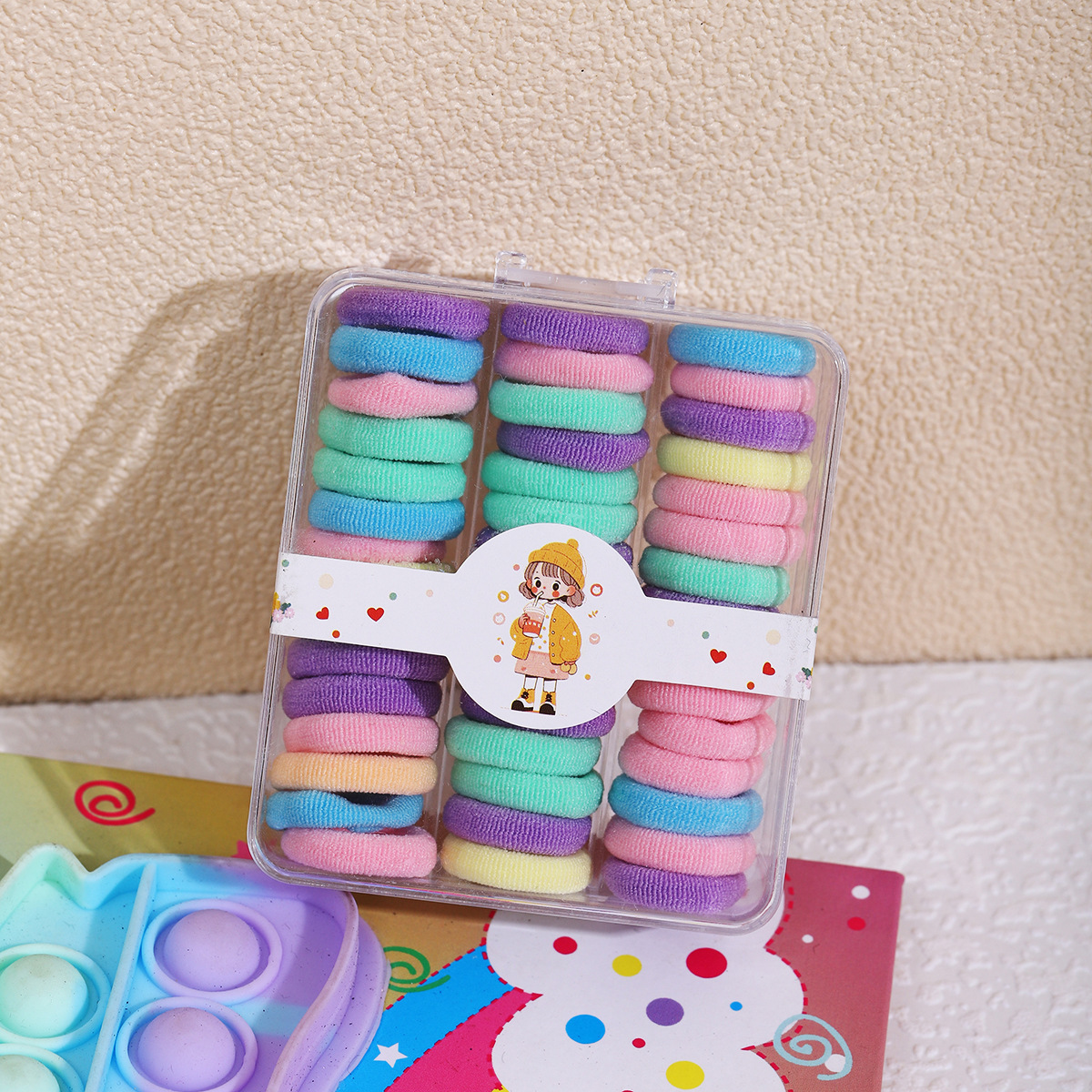 Light color children's hair tie