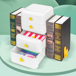 Desktop Storage Drawer with Bookshelf Bedroom Office Office Storage Box Desk Cosmetics Stationery Students