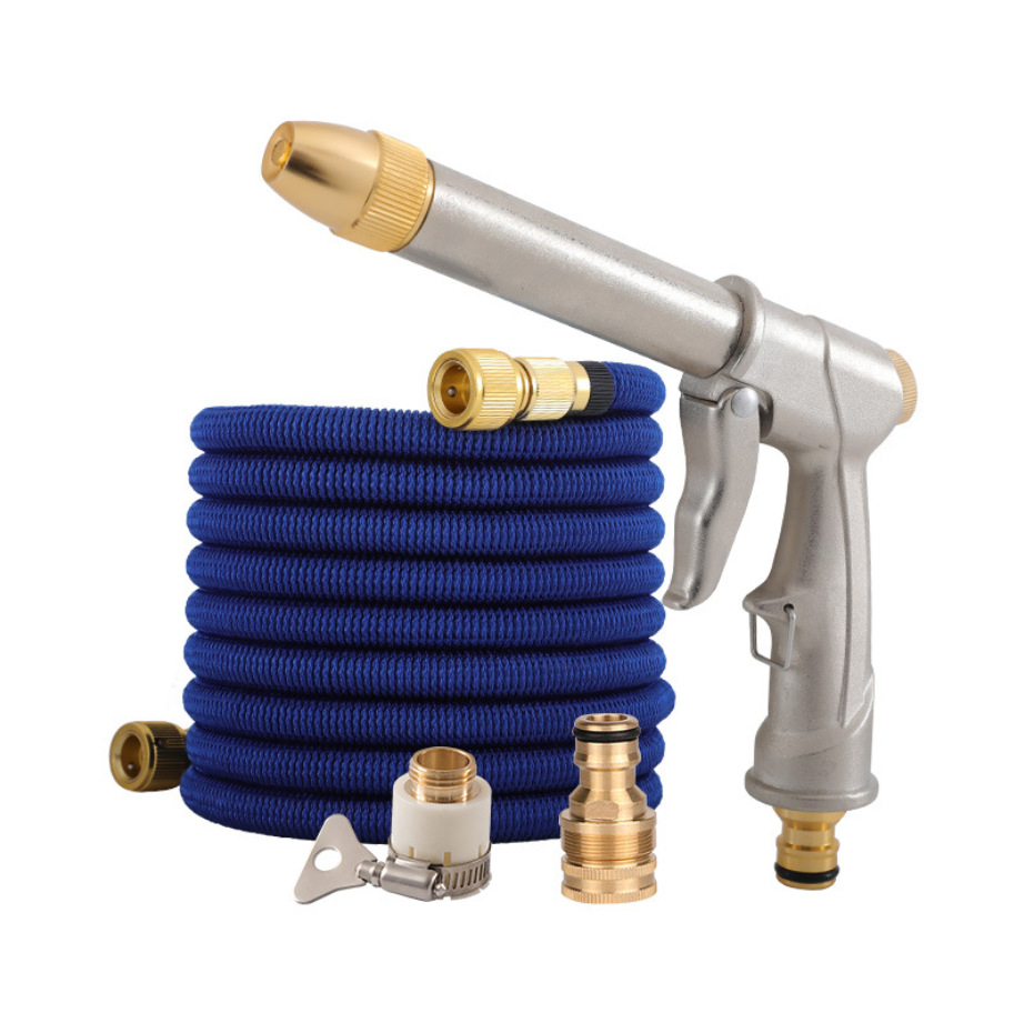 Snjuje metal negrita pistola de agua de lavado de coches traje de pistola de agua de alta presión mágica tubería de agua 7,5 m-30 m traje de pistola de agua