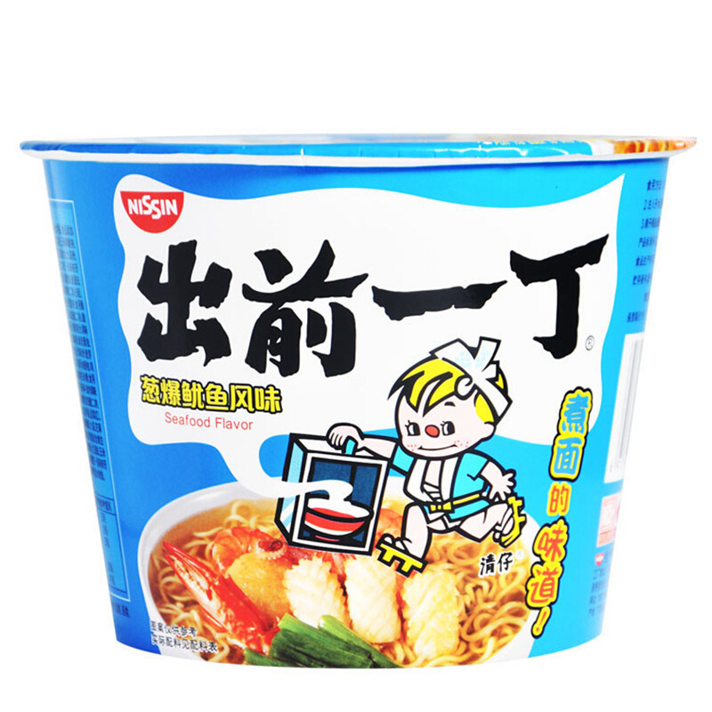 Nissin Demae Itcho [Scallion Stir-fried Squid Flavor] 106g (single barrel)