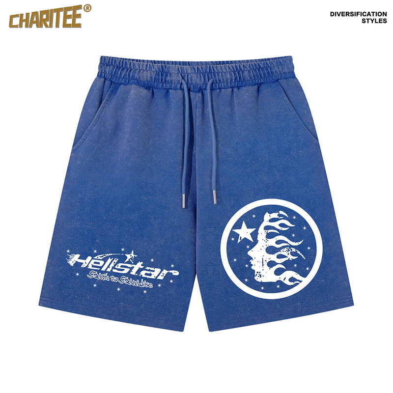 Summer New Style American Alcatraz-Inspired Washed Vintage Print Trendy Casual Loose-Fitting Shorts Sweatpants Summer New Style American Alcatraz-Inspired Washed Vintage Print Trendy Casual Loose-Fitting Shorts Sweatpants
