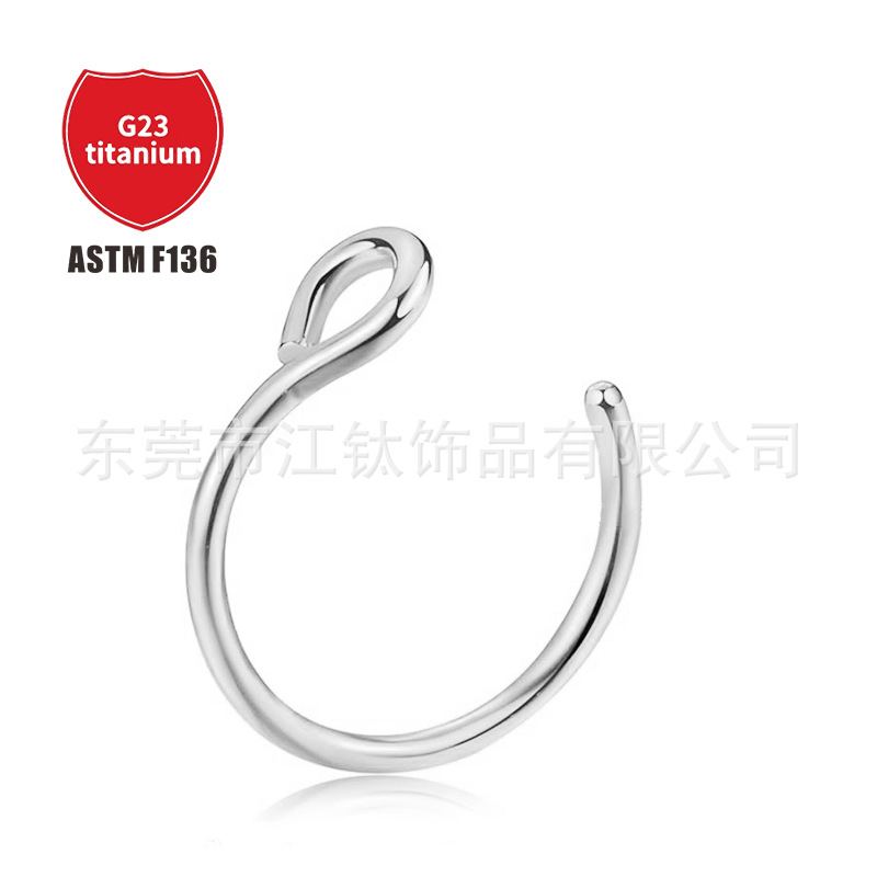 Pointed titanium steel lip stud product view