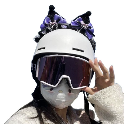Purple Kuromi Headband Ski Helmet, Dəbilqə (Kaska) aksesuarları