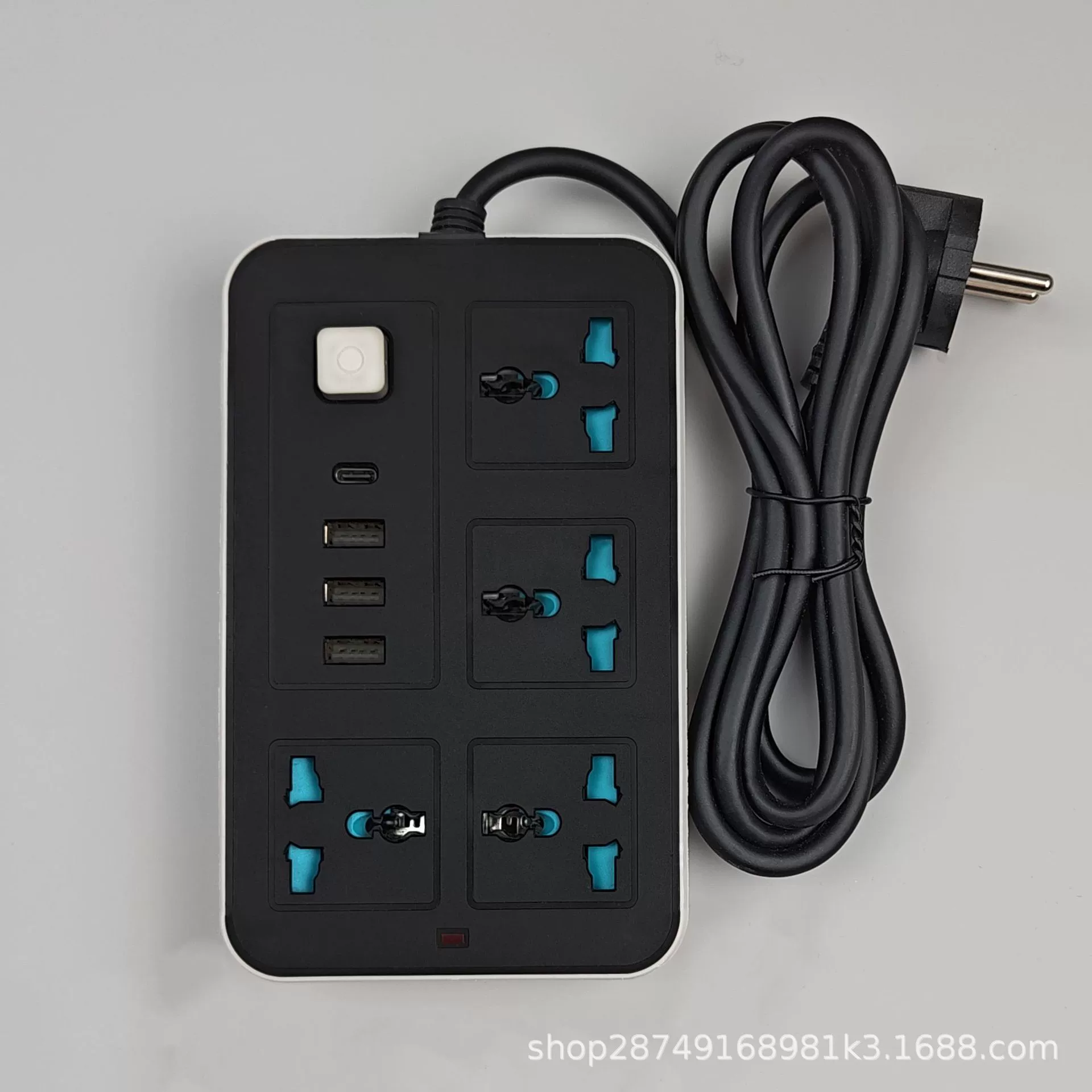 Сетевой фильтр для Африки, универсальные гнёзда, USB+TYPE-C, защита от перегрузки, многофункциональная розетка с кабелем и лампой