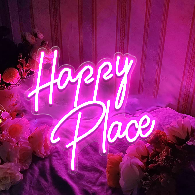 (2개) 국경 아마존 분위기 빛 실내 및 야외 장식 생일 축하 LED 라이트 아크릴 보드 LED 네온 라이트 모양