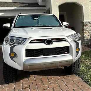 1 пара подходит для 14-23 тойота Super Battle 4runner передней противотуманной фары Обрезать туман низ Решетка