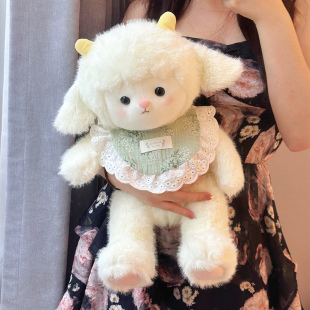Lamb Doll Bear Doll Plush Toy Birth Girl Sleeping Pillow Doll Birthday Gift