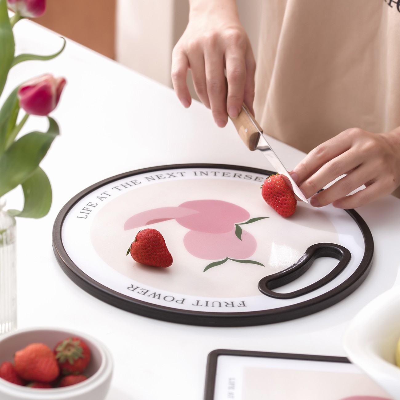 Mildlife original TikTok Net rojo creativo PP tabla de cortar fruta tabla de cortar suplemento de alimentos para niños tabla de pan vegetal