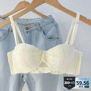 Half-Cup Small Breast Push-Up Underwear for Women 2025 Summer Thin Flat Chest Special Pure Lust Sexy Bra Set