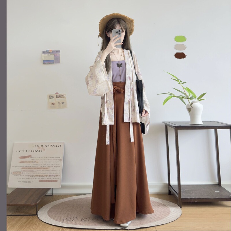 Han Ling Ji Wei Jin Style Pleated Dress, Improved Spring and Summer Suspender Skirt, Daily Traditional Chinese Style Hanfu, New Chinese Style for Commuting