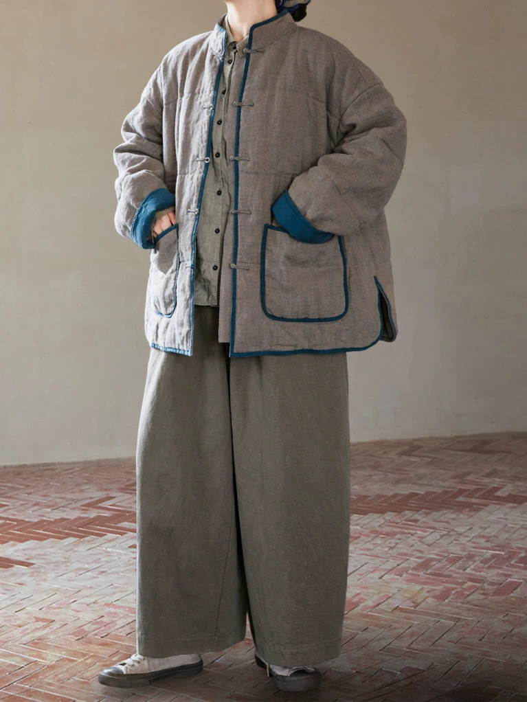 Demi-season keep warm quilted down jacket, Chinese style