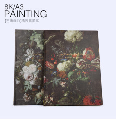 520古典畫師A3空白高檔精裝硬面彩繪專業素描本時尚油畫封面設計