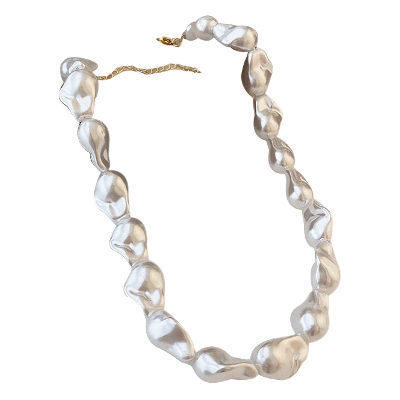 Corea del Sur personalidad tendencia irregular perla amor colgante collar moda diseño sentido clavícula cadena temperamento Collar para las mujeres