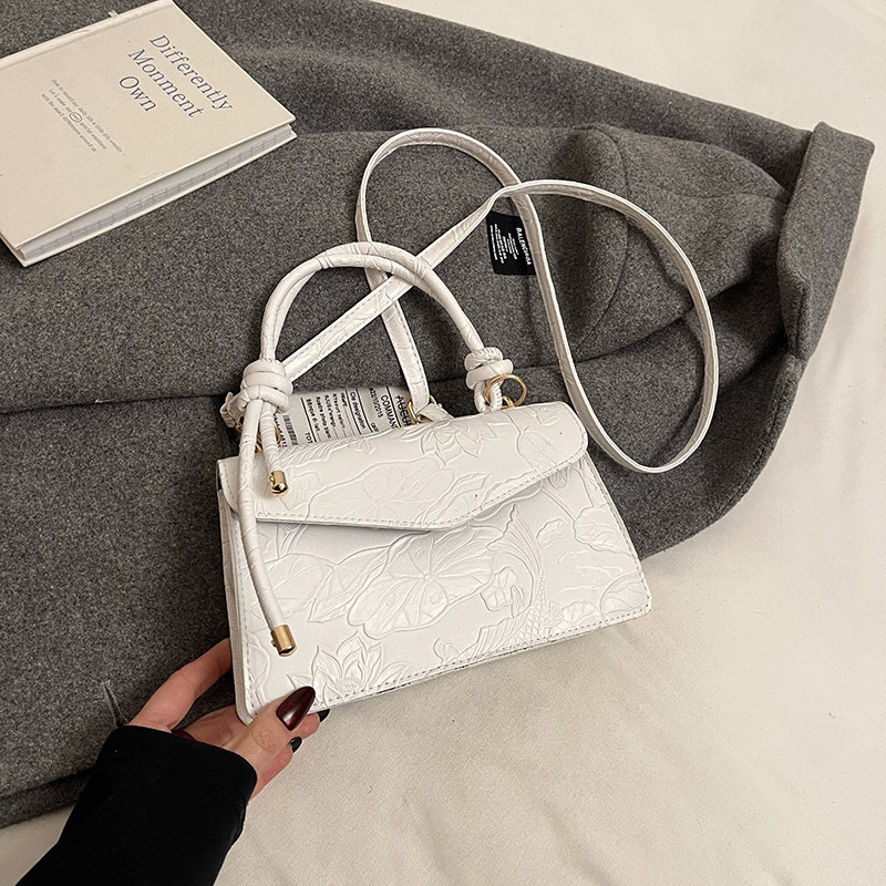 Moda coreana otoño e invierno nuevo bolso de PU casual axila hombro pequeño bolso cuadrado retro europeo y americano bolso portátil de la axila