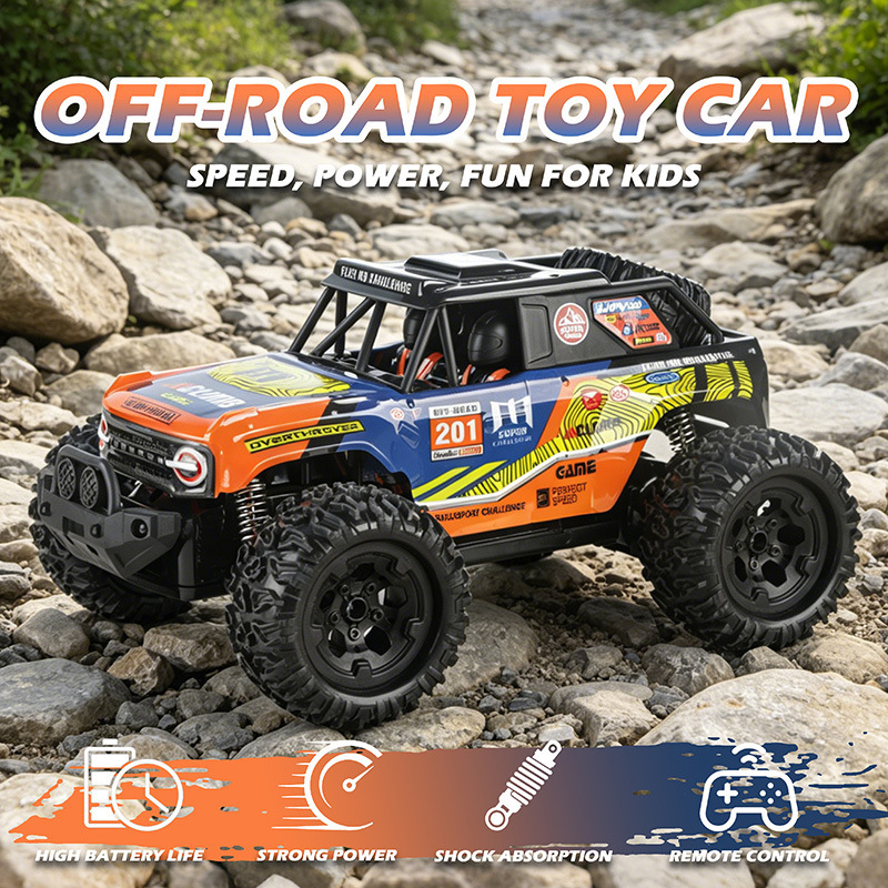 Remote Control Car, High-Speed Vehicle, Big-Wheeled Jeep, Off-Road Vehicle, Two-Wheel Drive, Drifting, Climbing, Racing, Professional Rc Remote Control Car Toy