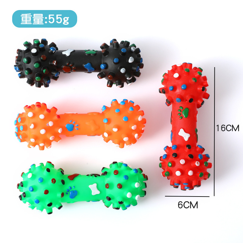 Los juguetes molares para perros no están podridos, el vinilo suena, las pequeñas espinas, las mancuernas, los dientes de limpieza resistentes a las mordeduras, los fabricantes de juguetes para perros domésticos al por mayor