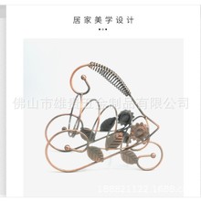 创意萄萄酒红酒酒架  单支红酒架　金属铁艺工艺品推车铁艺红酒架