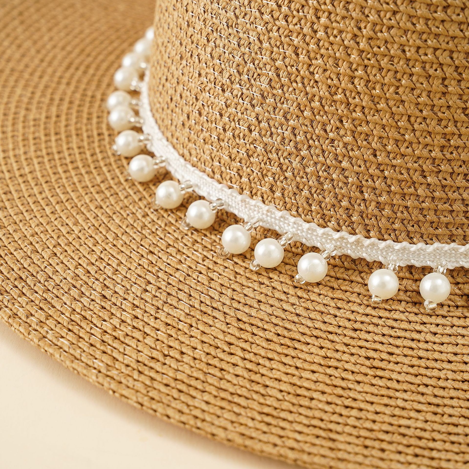 Nuevo sombrero de sol de protección solar de verano para mujer protección solar de estilo coreano pequeño sombrero de copa plana sombrero de paja de playa al aire libre para mujer