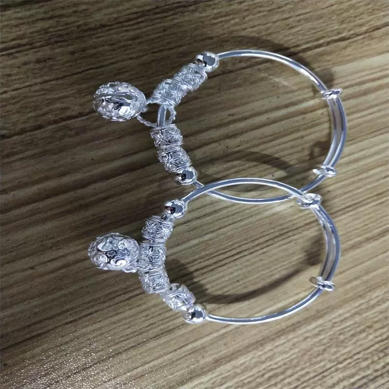 Children's silver bracelet, longevity lock, Birthday gift