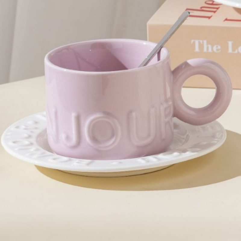 Tazas de café retro en línea, copas de copas de agua directa, regalos caseros, tazas de cerámica galvanizadas creativas, tazas de marca