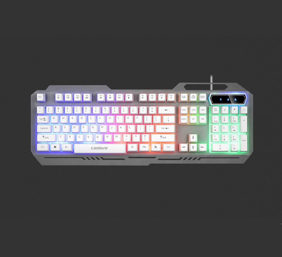 凯迪威 6900 computer wired metal keyboard and mouse set gaming keyboard and mouse set new suspension type