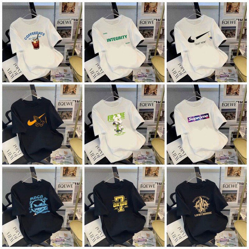 T-Shirt Men's Pure Cotton Summer Short-Sleeved New Style 2025 Trendyy Loose Half-Sleeved Large Size Fashion T-Shirt Drop Shipping T-Shirt Men's Pure Cotton Summer Short-Sleeved New Style 2025 Trendyy Loose Half-Sleeved Large Size Fashion T-Shirt Drop Shipping