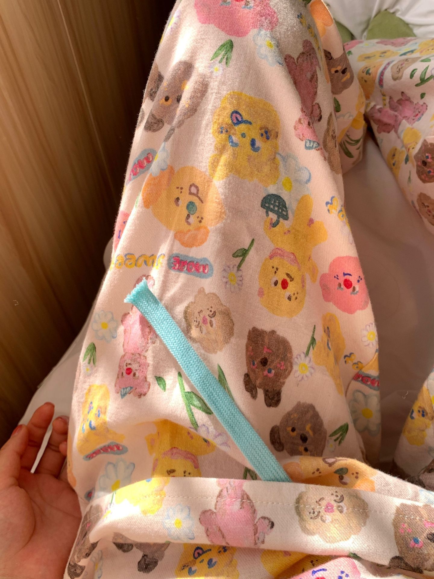 Pijamas sueltos de cereza de manzana de algodón cepillado, pantalones lindos para el hogar