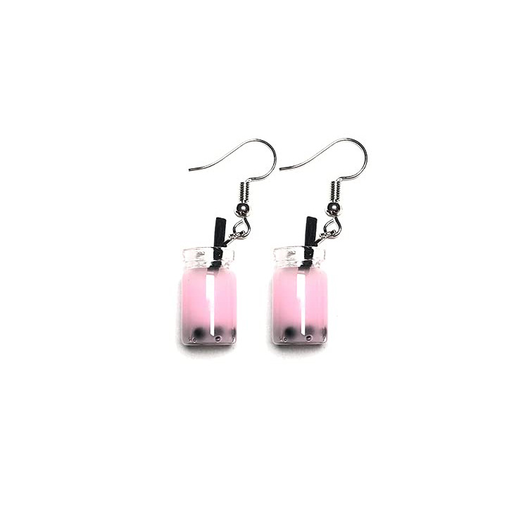 Transfronteriza Europea y Americana de la personalidad creativa pendientes de fresa roja lindo 3D de simulación de resina de frutas pendientes colgantes de setas