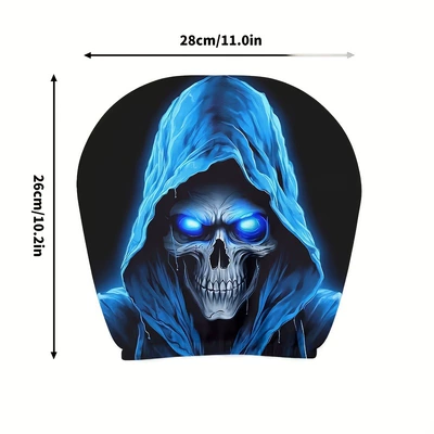 Covers According to Your Own Design, Universal seat cover - blue-ghost-skull-double-sided-printing-1-pack