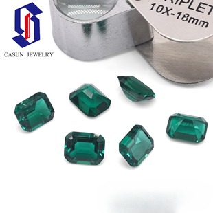 Wuzhou factory wholesale cultivation of colorful treasure Zambia emerald bare stone can be inlaid jewelry multi-color optional