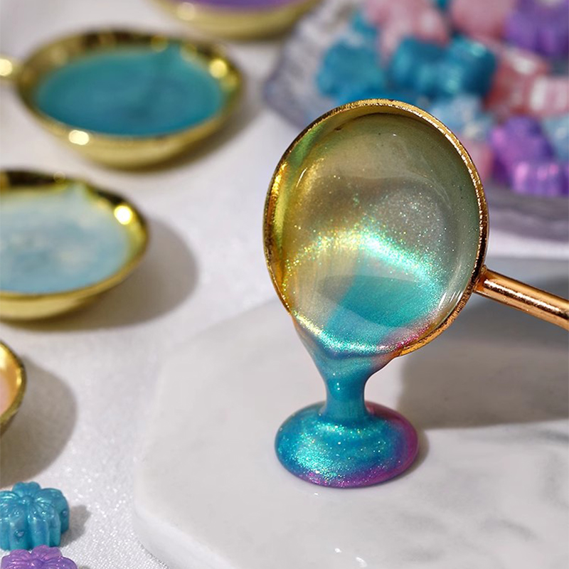 벚꽃 왁스 왁스 입자 꽃 오로라 글리터 골드 파우더 왁스 입자 왁스 밀봉 소재 편광 색상 구리 헤드 밀봉