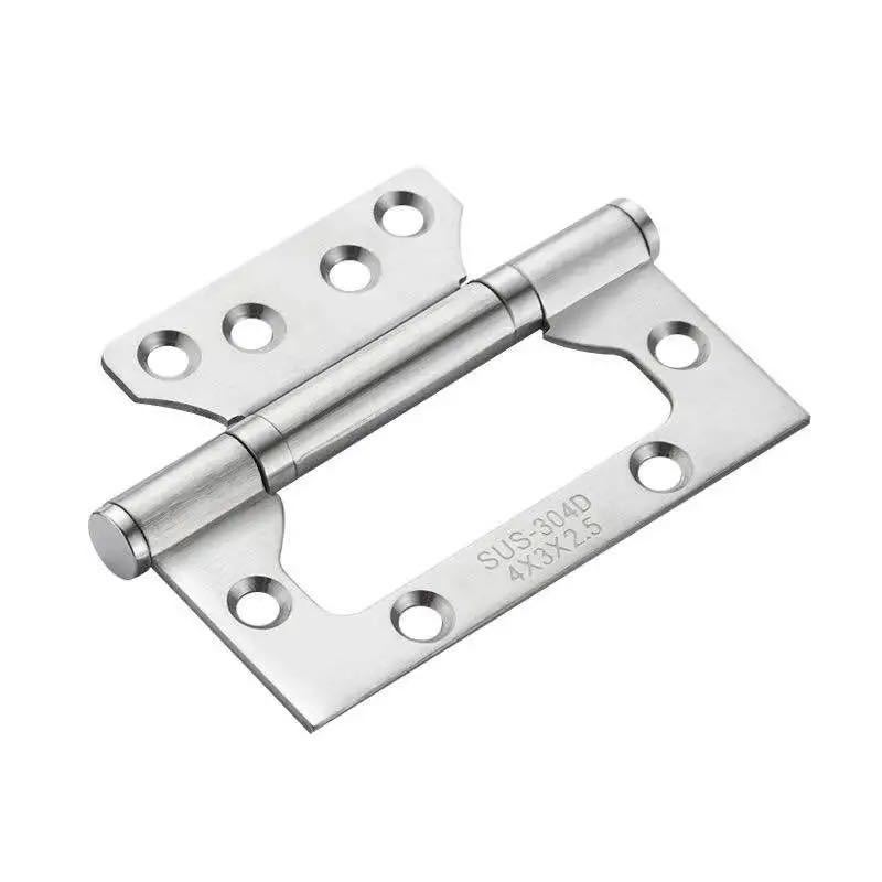 304 stainless steel hinge gold thickened 4 inch bearing silent wooden door slot-free door hinge