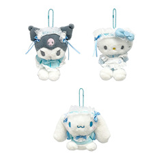かわいい新商品サンリオブルーファンタジー羽翼水色天使メイドクロミ玉桂犬ktぬいぐるみストラップ