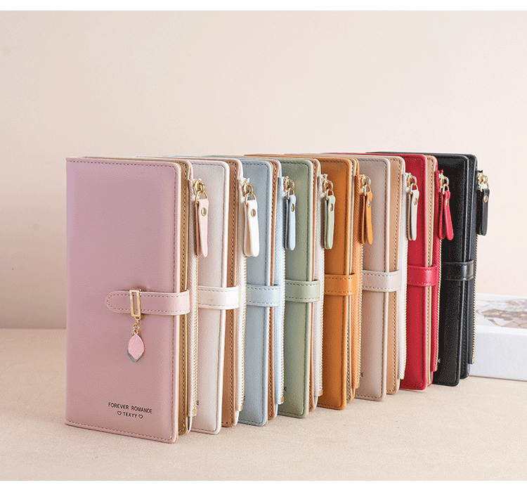 Women's Solid Color Pu Leather Zipper Wallets display picture 4