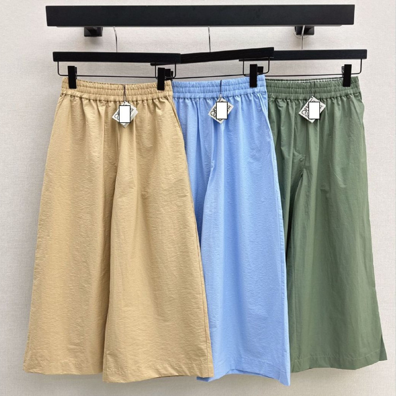 Shenzhen Nanyou 25 Spring/Summer High-End Women's Classic High-Waisted Loose Straight-Fit Versatile Vacation Series Capri Pants