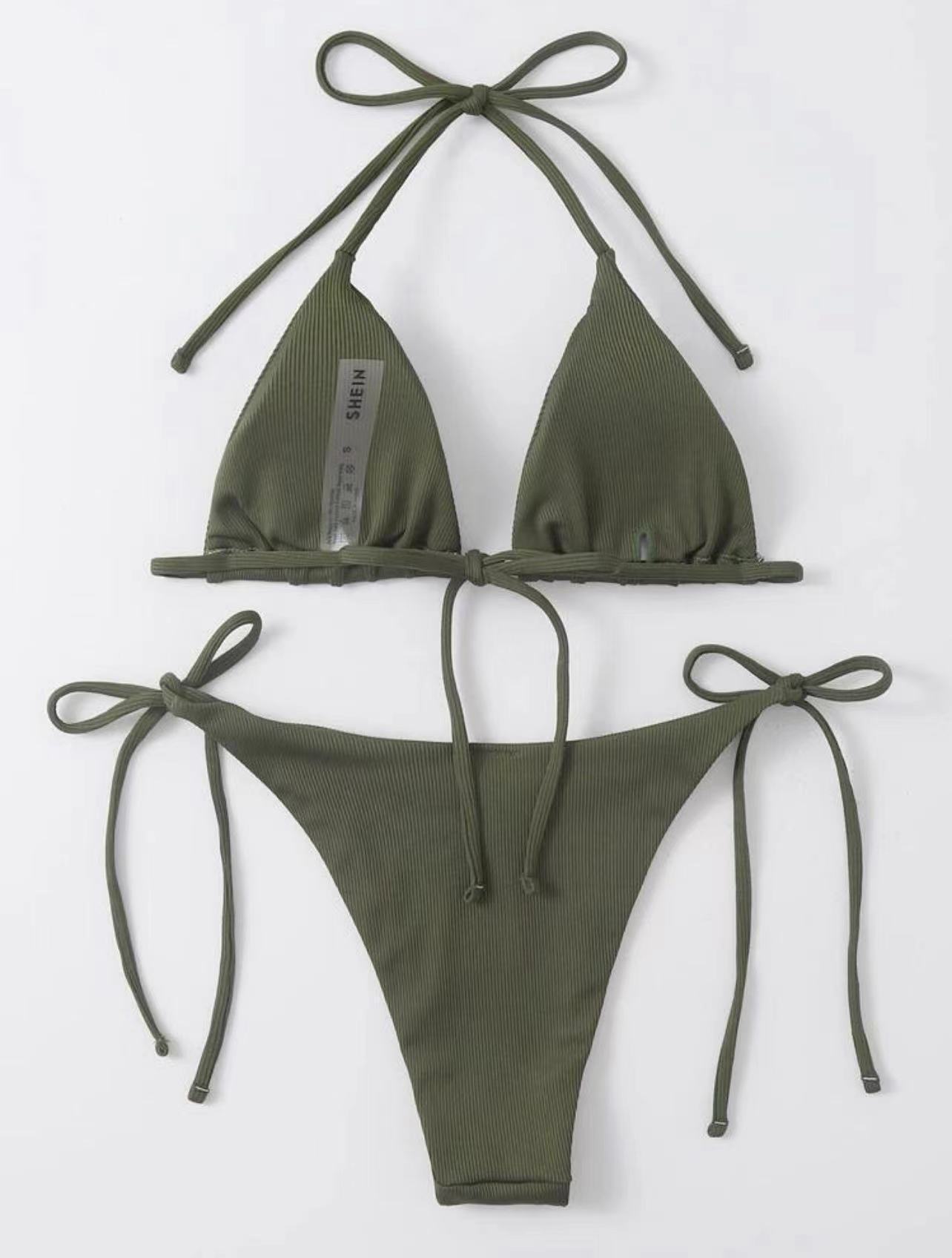Women's Sexy Three Piece Bikini Two Piece Swimsuit American Style Beach Hot Spring Swimwear_ecoleips.com